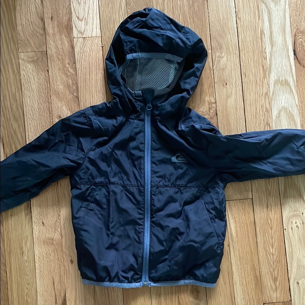 Quiksilver Kids black rain Hooded Jacket